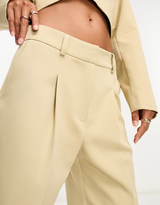 Stone Wide Leg Soft Trousers, Womens Trousers