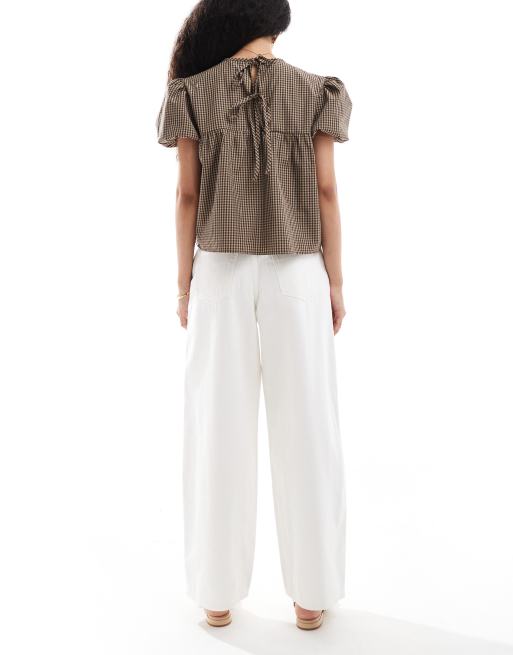 Miss Selfridge Petite - Jean baggy - Écru, 2 de 5