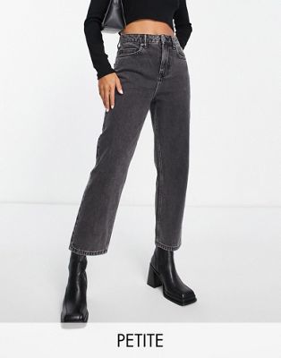 Miss Selfridge Petite straight leg jean in black - ASOS Price Checker