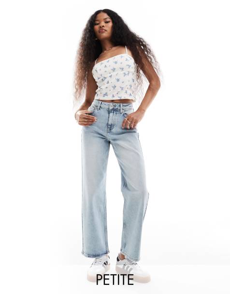 Miss Selfridge Petite - Jeans dritti lavaggio candeggiato con tasche a forma di cuore - view 1
