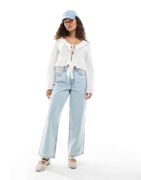 Miss Selfridge Petite - Jeans larghi lavaggio candeggiato chiaro - view 1