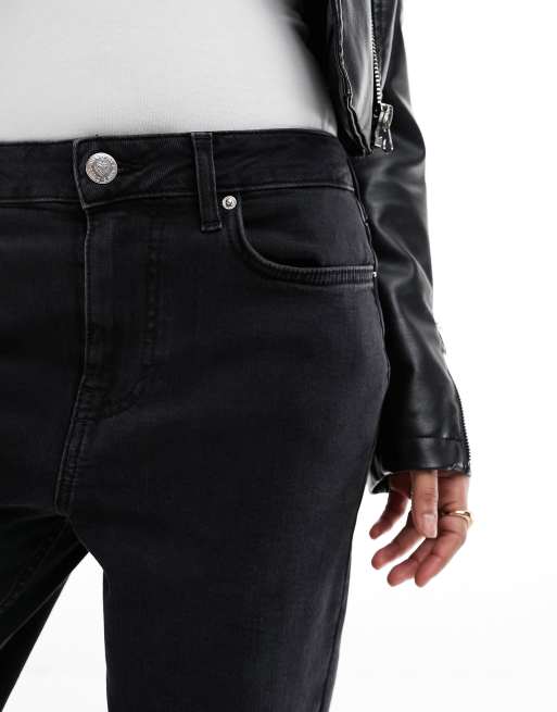 Miss Selfridge Petite - Jeans med lige ben og hjertelommer i sort vask, 4 af 5
