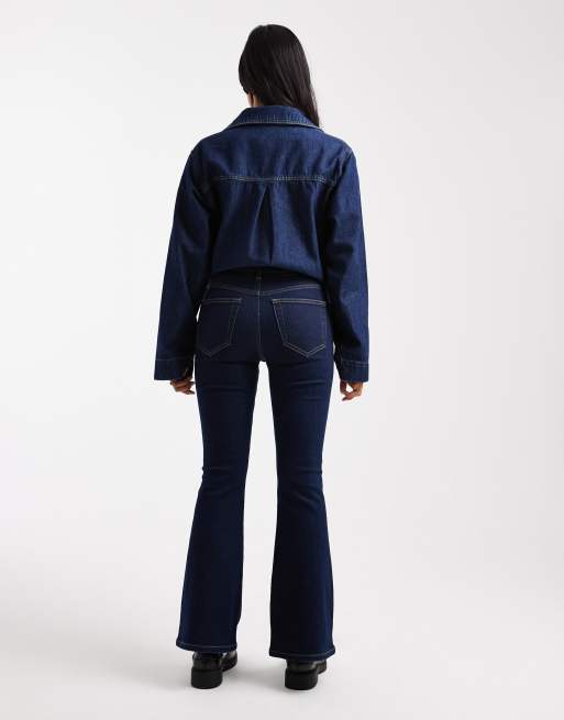 Miss Selfridge Petite - Jeans med svaj i indigoblå vask, 3 af 5