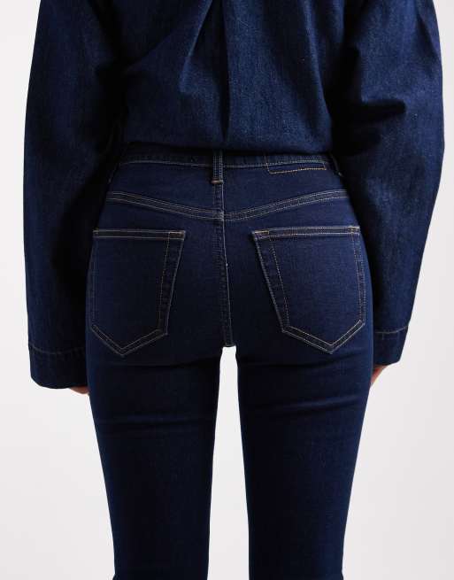 Miss Selfridge Petite - Jeans med svaj i indigoblå vask, 4 af 5