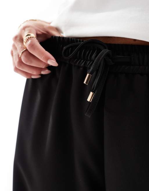 Miss Selfridge Petite - Joggers sartoriali neri con riga laterale, 3 di 5