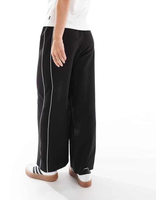 Miss Selfridge Petite - Joggers sartoriali neri con riga laterale, 4 di 5