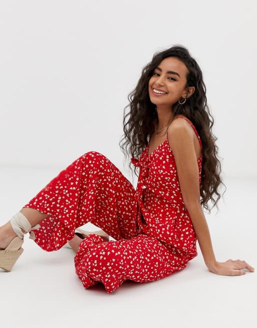 Miss selfridge hot sale red jumpsuit