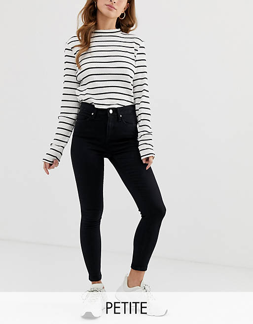 Miss Selfridge Petite Lizzie skinny jeans in black | ASOS