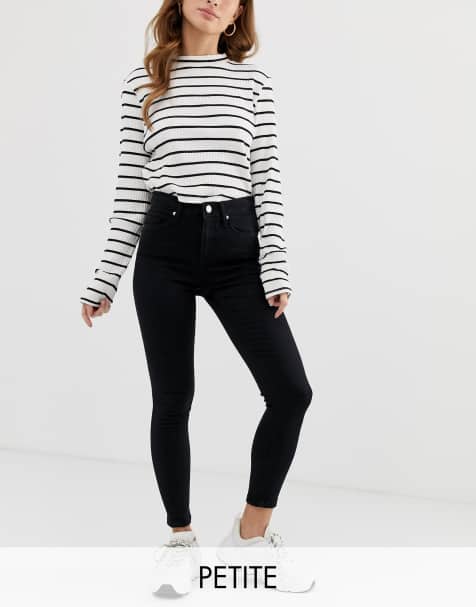 Miss Selfridge Petite Lizzie skinny jeans in black