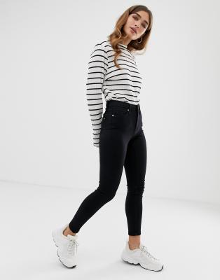 petite black skinny jeans