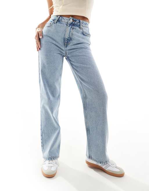 Miss Selfridge Petite – Ljusblå jeans med raka ben, 3 av 5