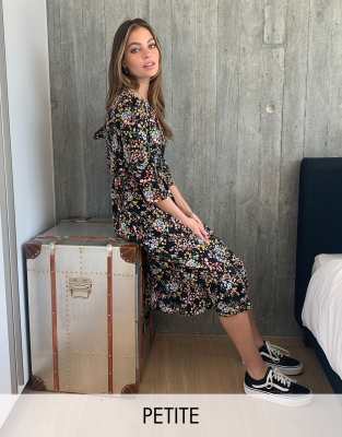 petite midi dresses with sleeves