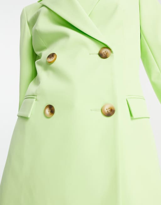 Green hot sale fitted coat