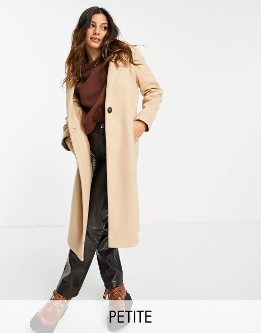 Miss Selfridge Petite - Maxi jas in camel