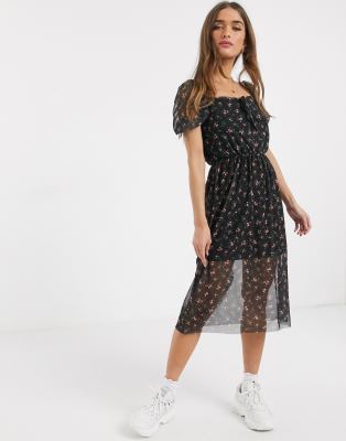 petite mesh dress