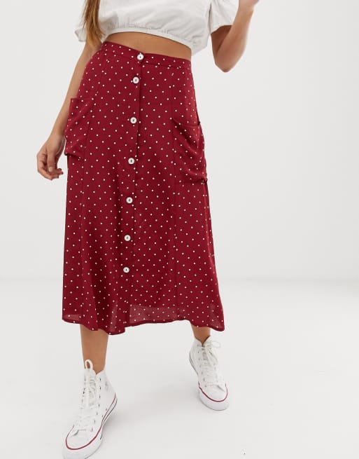 Petite polka 2025 dot midi skirt