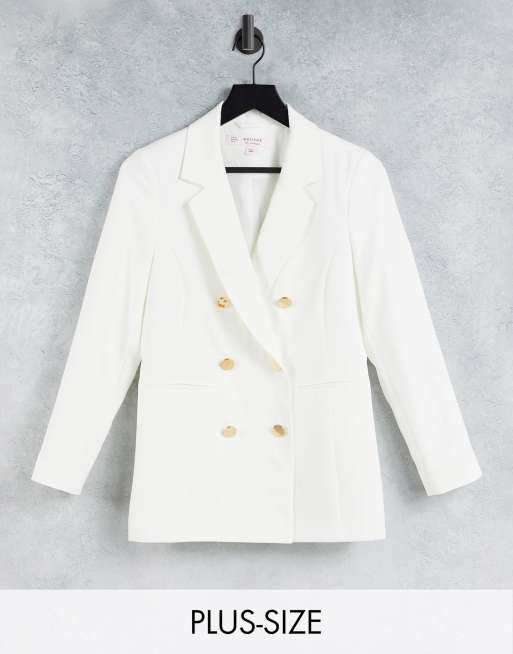 Military on sale white blazer