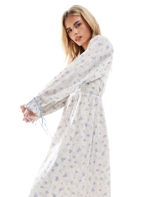 blue ditsy print dress Lacey Mini Dress main image 0