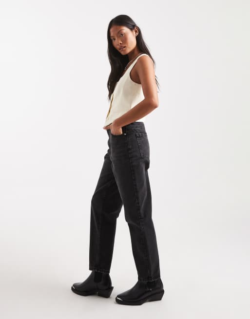 Miss Selfridge Petite mom jean in black wash, 2 of 5