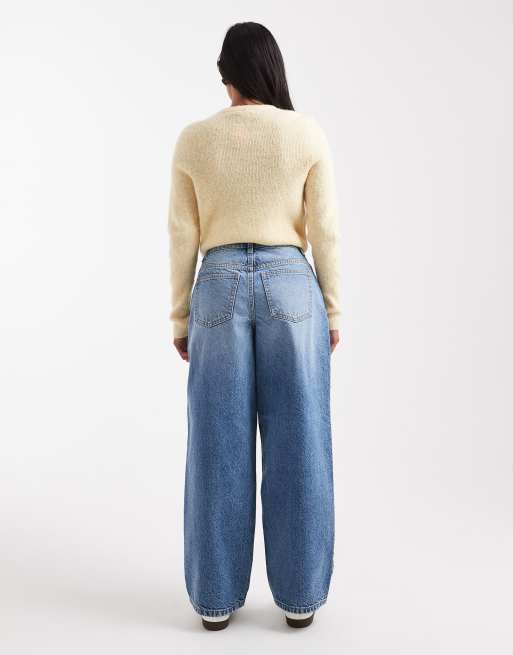 Miss Selfridge Petite – Niebieskie jeansy baggy, 3 z 5