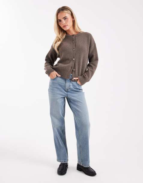 Miss Selfridge Petite straight leg jean in mid wash