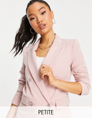 Miss Selfridge Petite oversized blazer in pale pink