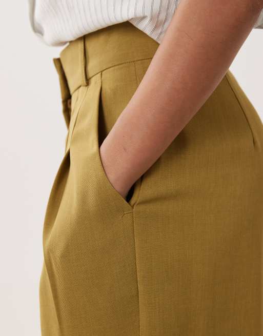 Miss Selfridge Petite - Pantalon ample élégant - Olive, 2 de 5