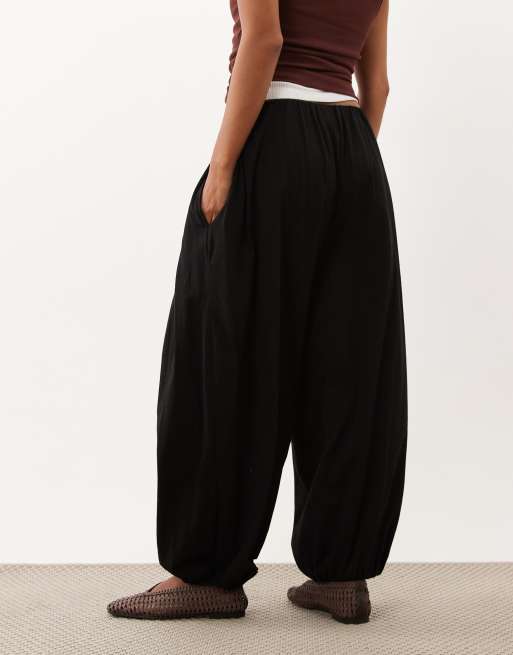Miss Selfridge Petite pantalon ballon noir, 5 de 5