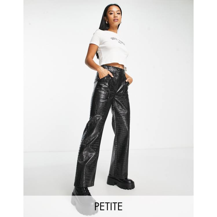 Pantalon droit 2025 noir fendu