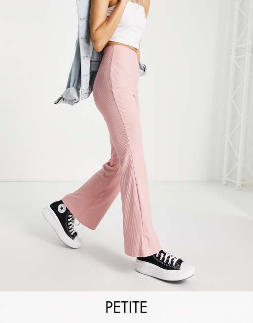 Petite Pink Flared Pants