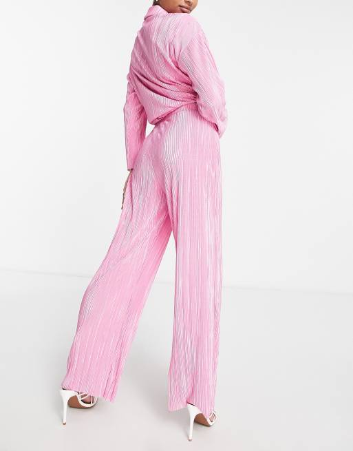 Miss selfridge clearance pink trouser suit