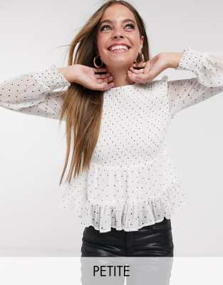 miss selfridge polka dot top