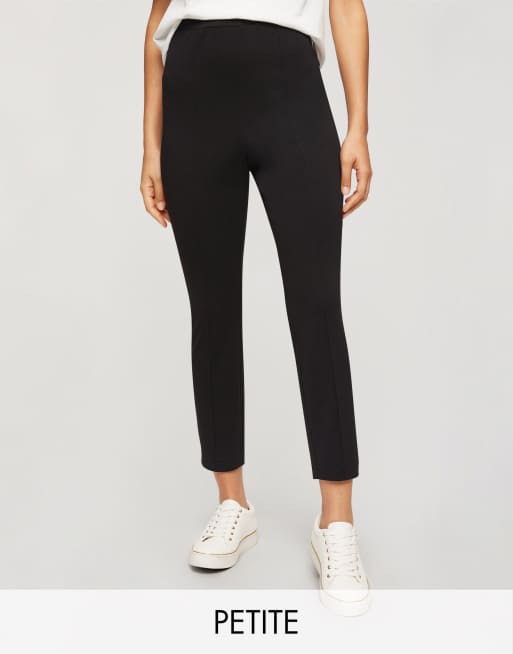 Miss Selfridge Petite ponte pants in black