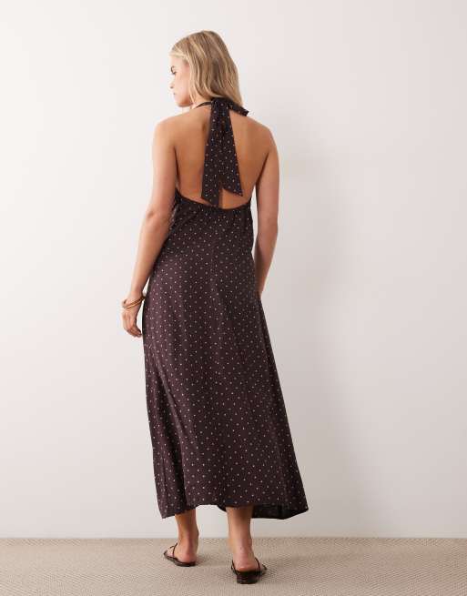 Miss Selfridge Petite – Prickig maxiklänning med halterneck, 3 av 4
