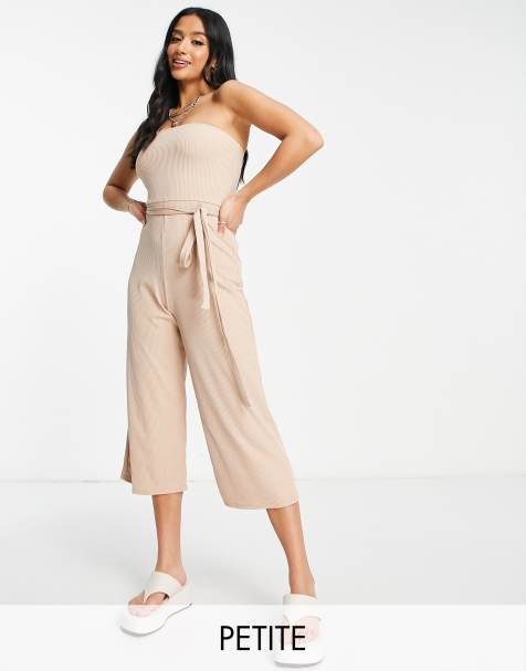 Miss Selfridge Petite Rib Bandeau Jumpsuit - view 1