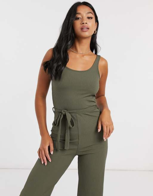 Miss selfridge khaki store jumpsuit