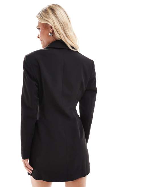 Miss Selfridge Petite - Robe blazer à taille ajustée - Noir, 4 de 4