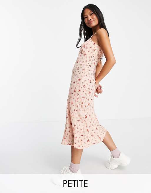 Miss Selfridge Petite - Robe caraco mi-longue à imprimé petites fleurs