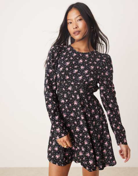 Miss Selfridge Petite - Robe courte à empiècement avec imprimé - view 1