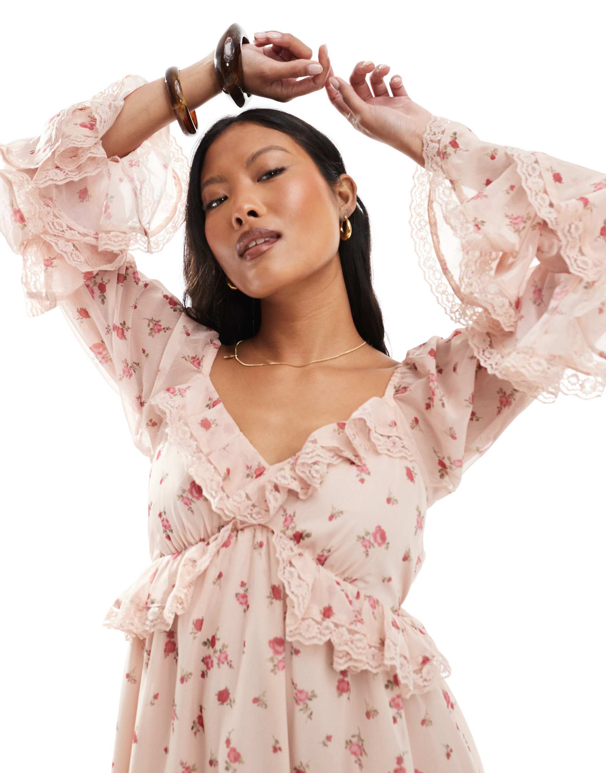 miss selfridge petite ruffle chiffon mini dress