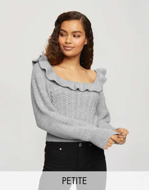 Gray 2025 ruffle sweater