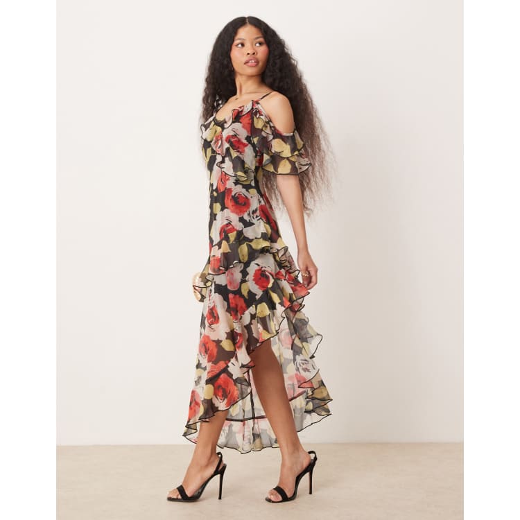 Herlipto Muguet printed Romantic Dress