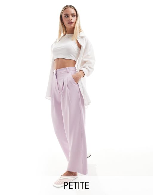 Miss Selfridge Petite - Ruimvallende broek met wijde pijpen in lila