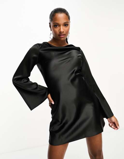 Satin Shift Mini Dress