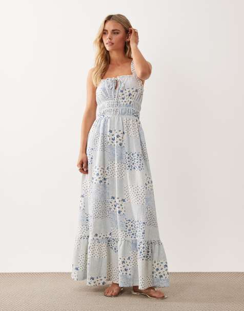 summer peasant dresses Karen Kane Women's Puff Sleeve Peasant Dress, XS, Cotton main image 1