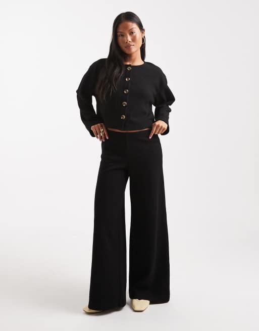 Miss Selfridge Petite – Set mit superweicher Hose in Schwarz