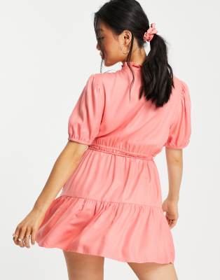 miss selfridge coral dress