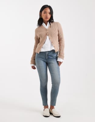 Miss Selfridge Petite Skinny Jean In Blue