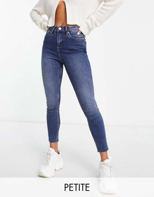 Miss Selfridge Petite skinny jean in mid wash