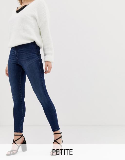 Miss Selfridge Petite skinny jeans in dark wash ASOS